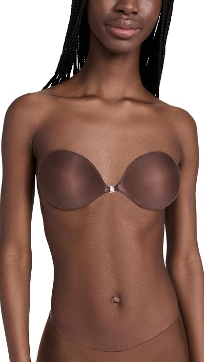 NuBra Women's Basic Feather Lite Bra, Chocolate, Brown, 32D - 40D