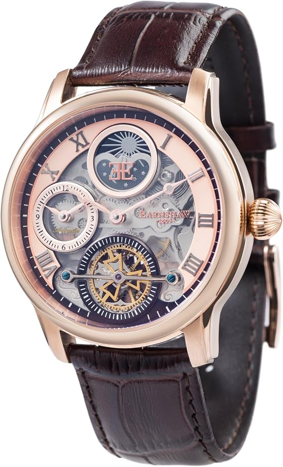 Thomas Earnshaw Men's ES-8063-02 Longitude Analog Display Chinese Automatic Brown Watch