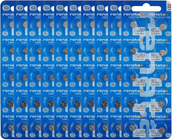 Renata 321 SR616SW Batteries - 1.55V Silver Oxide 321 Watch Battery (100 Count)