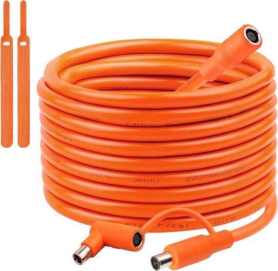 50FT 14AWG DC7909 Solar Panel Extension Cable Compatible with Jackery Solar Generator,Solar Charging Cord Female to Male with DC8020 Power Adapter Suit for Gz Yeti,Anker Jackery Portable Power Station