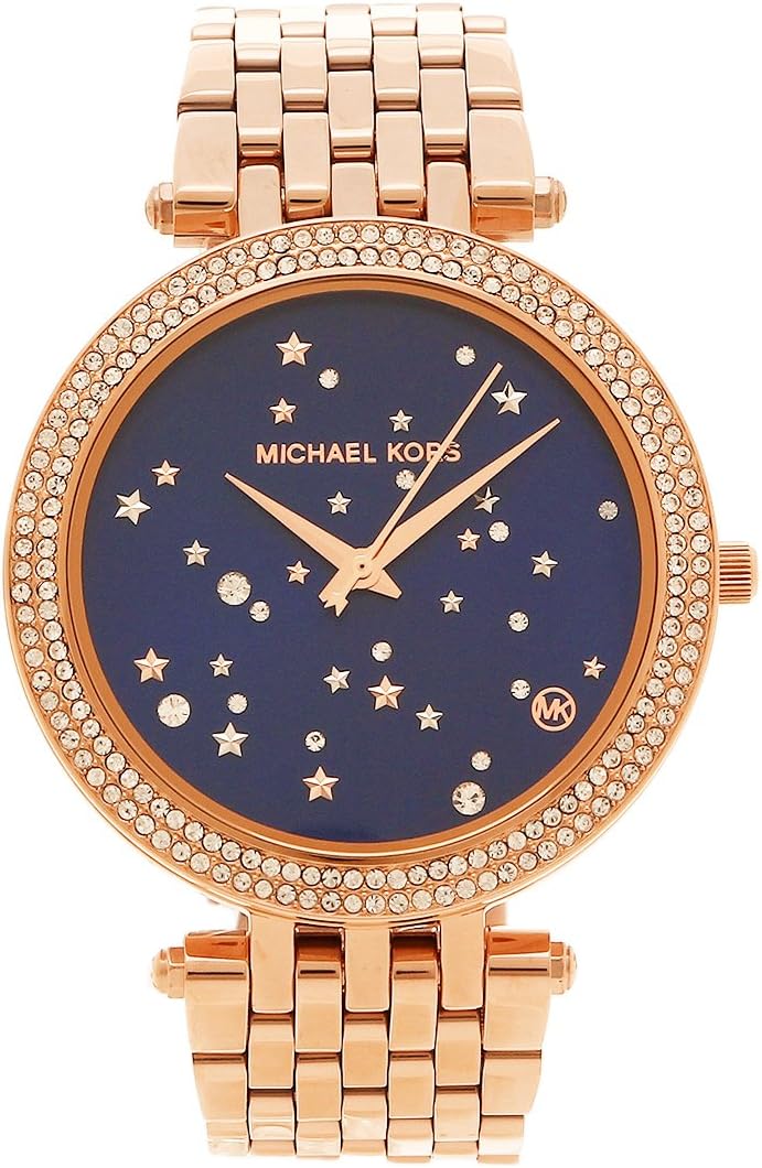 Michael Kors MK3728 Womens Watch Rose Gold Blue