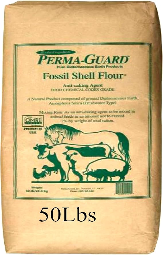 EasyGoProducts EGP-DE-50A Perma-Guard Diatomaceous Earth-DE Food Grade 100% Organic OMRI Or, 50 lb, Clear