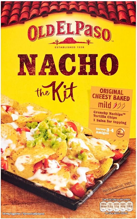 Old El Paso Mexican Original Cheesy Baked Nacho Kit, 505g