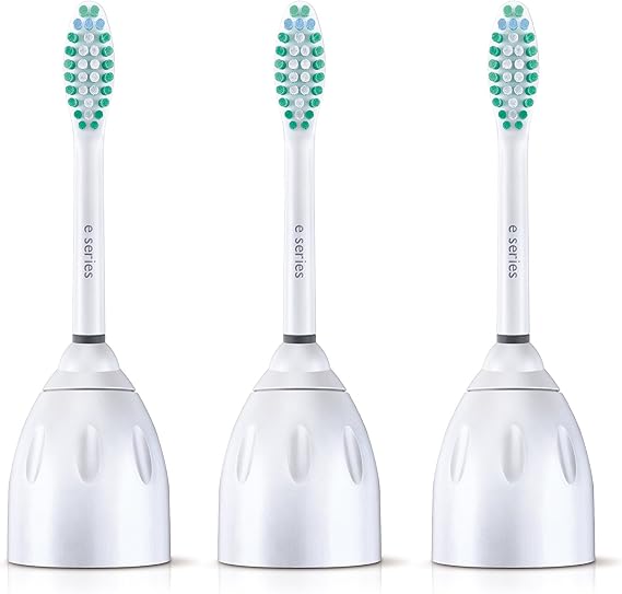 Philips Sonicare Genuine E-Series Replacement Toothbrush Heads, 3 Brush Heads, White, HX7023/64