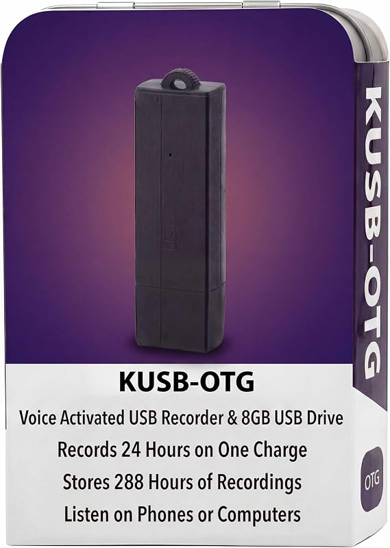 K-USB Voice Activated USB Audio Recorder, 25-Day Standby Recording Device