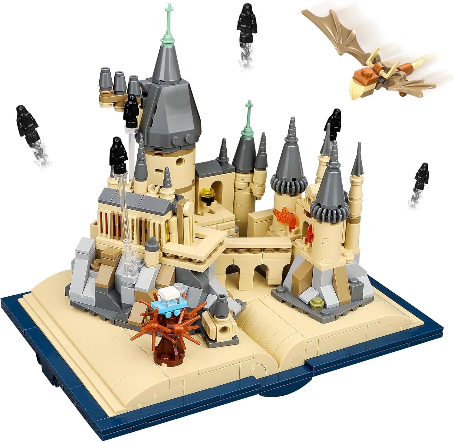 QLT QIAOLETONG Castle Book Building Block Set, STEM Toys Birthday for Boys Girls Aged 8-14, Collectible and Display Model Castle Building Kit for Adults Kids 727 PCS