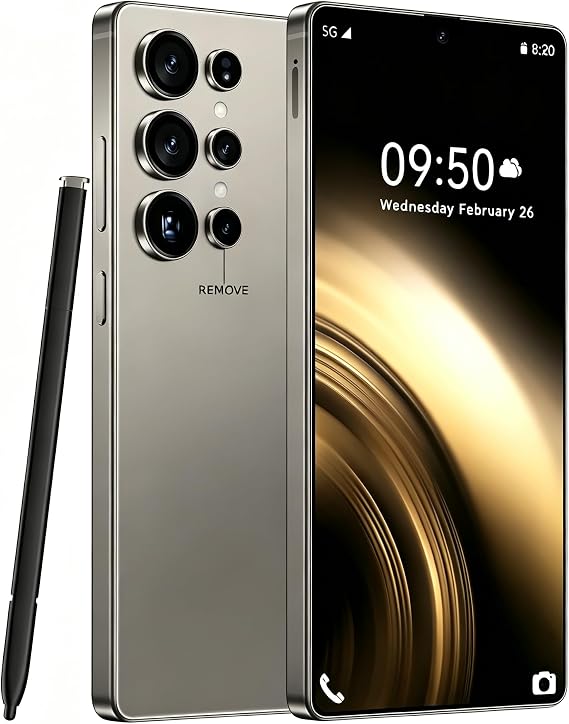C25U 5G Smartphone, 8GB+256GB Android 15 Unlocked Phones, 6.8" FHD