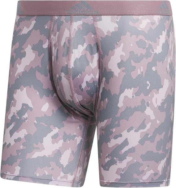 adidas Men's Microfiber Boxer Briefs (1-Pack) Performance Stretch Moisture-Wicking Underwear