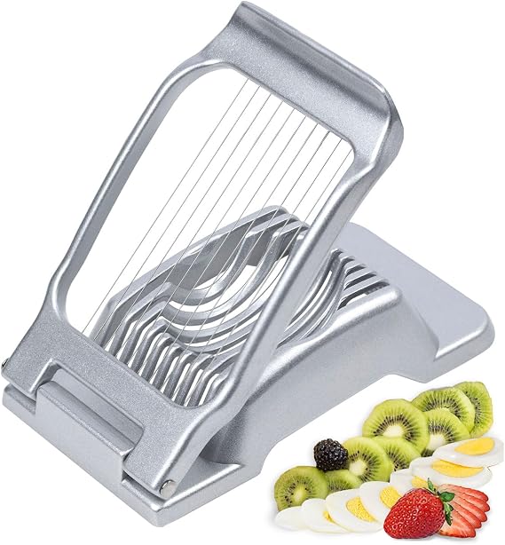 Egg Slicer for Hard Boiled Eggs Heavy Duty Egg Cutter Stainless Steel Wire