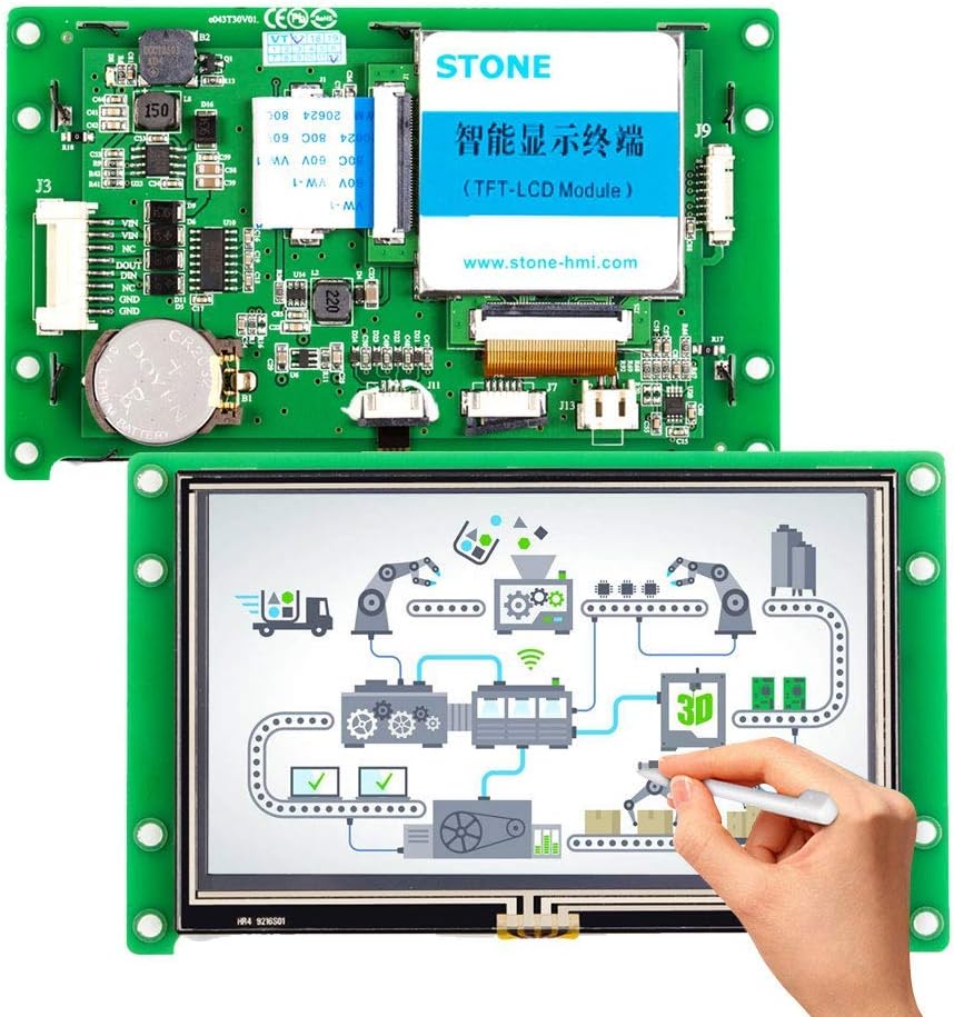 4.3" Color TFT LCD Display Module with Controller Board + Program for Instrument Panel 4.3" WTVC043WT-01