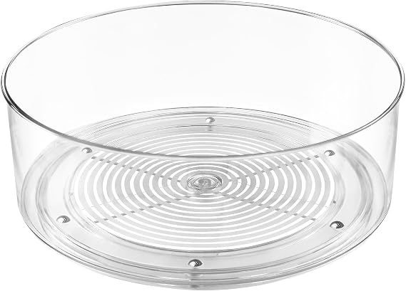 Refrigerator Lazy Susan, Round Clear Turntable Organizer, Lazy Susan