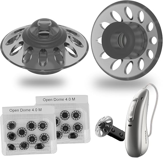 20pcs Phonak Open Hearing Aid Domes Medium Size (0.35 Inch=9mm) Ideal for Phonak Audeo Marvel Paradise Lumity Hearing Aid Accessories,Phonak Hearing Aid Accessories