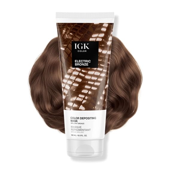 IGK Electric Bronze Hair Gloss + Semi-Permanent Color Depositing Mask