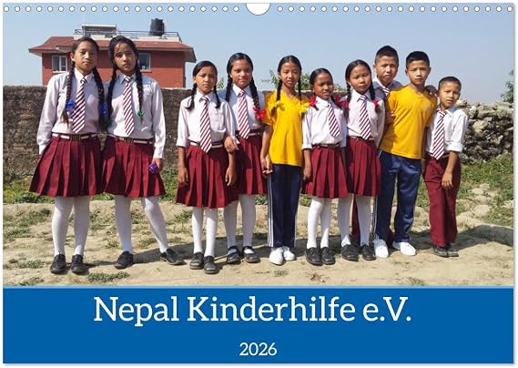 Calendar of the Nepal Kinderhilfe e.V., US-Version (Wall Calendar 2026 DIN A3 Landscape), CALVENDO 12 Month Wall Calendar
