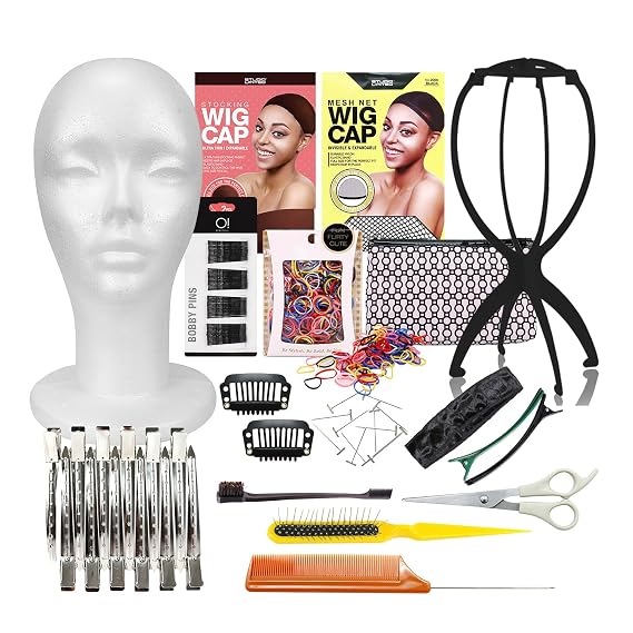 Studio Limited White Foam Mannequin Head Display, Styrofoam Wig Head (16 PCS Starter Kit)