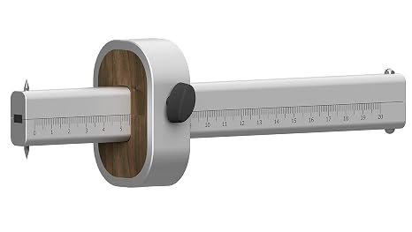 ULMIA Alu-Line Marking Gauge (2 Marking Rods Made of Aluminium with Measuring Scale) - 0029A