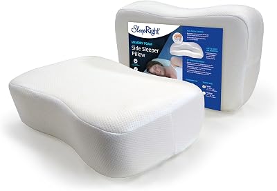 SleepRight Splintek Side Sleeping Pillow - Memory Foam Pillow - Best Pillow for Sleeping On Your Side 16 x 4 Travel