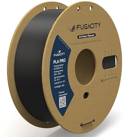 Fugacity PLA Filament 1.75mm, 3D Printer Filament 1KG Spool (N.W 2.2lbs), Dimensional Accuracy +/- 0.02mm, Enhanced Printing Effect Fits Most FDM 3D Printers