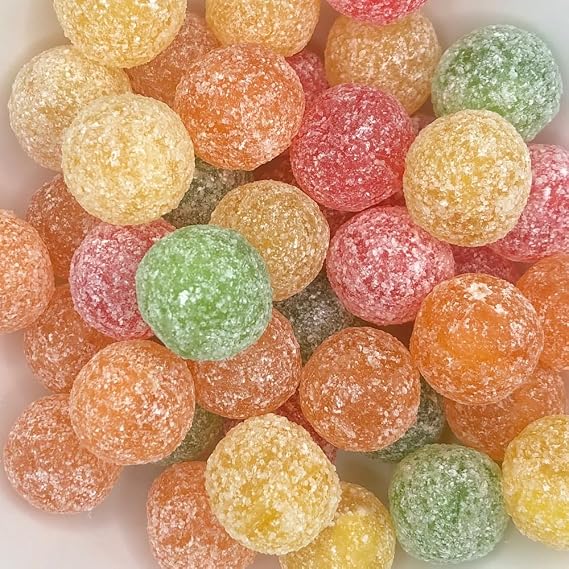Barnetts - Mega Sour Candy Fruits 200g - Trendy Sweet Bags - Traditionally Handmade Sweets - Sour Coating Lasts 20 Seconds - Candies for Party Bag, Gift Hamper, or Hamper Box