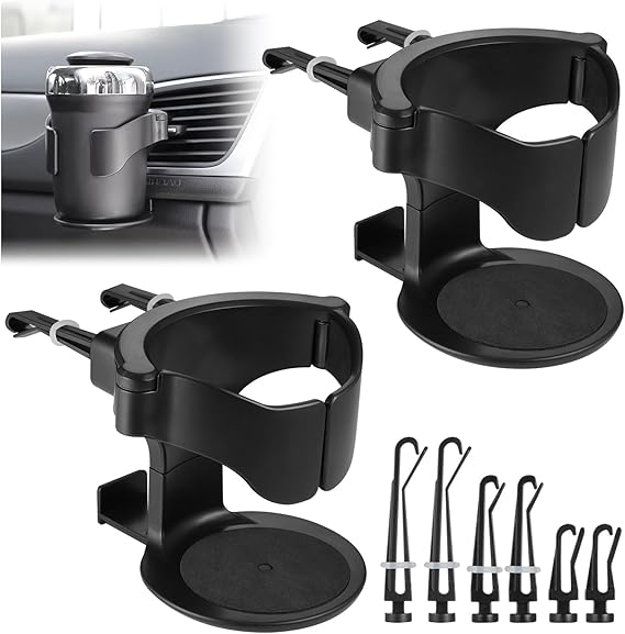 JIZZU 2 Pcs Car Cup Holders, Air Vent Drink Cup Holder for Cars