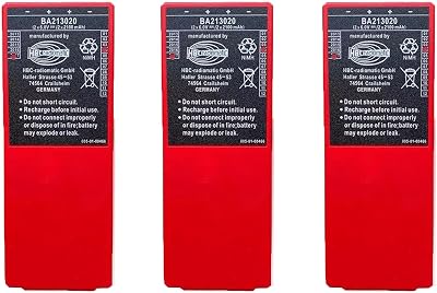 <3- Pack> BA213020 6V 2100mAh Battery for HBC Radiomatic BA213020 for HBC Crane Remote Control Pump Truck Battery