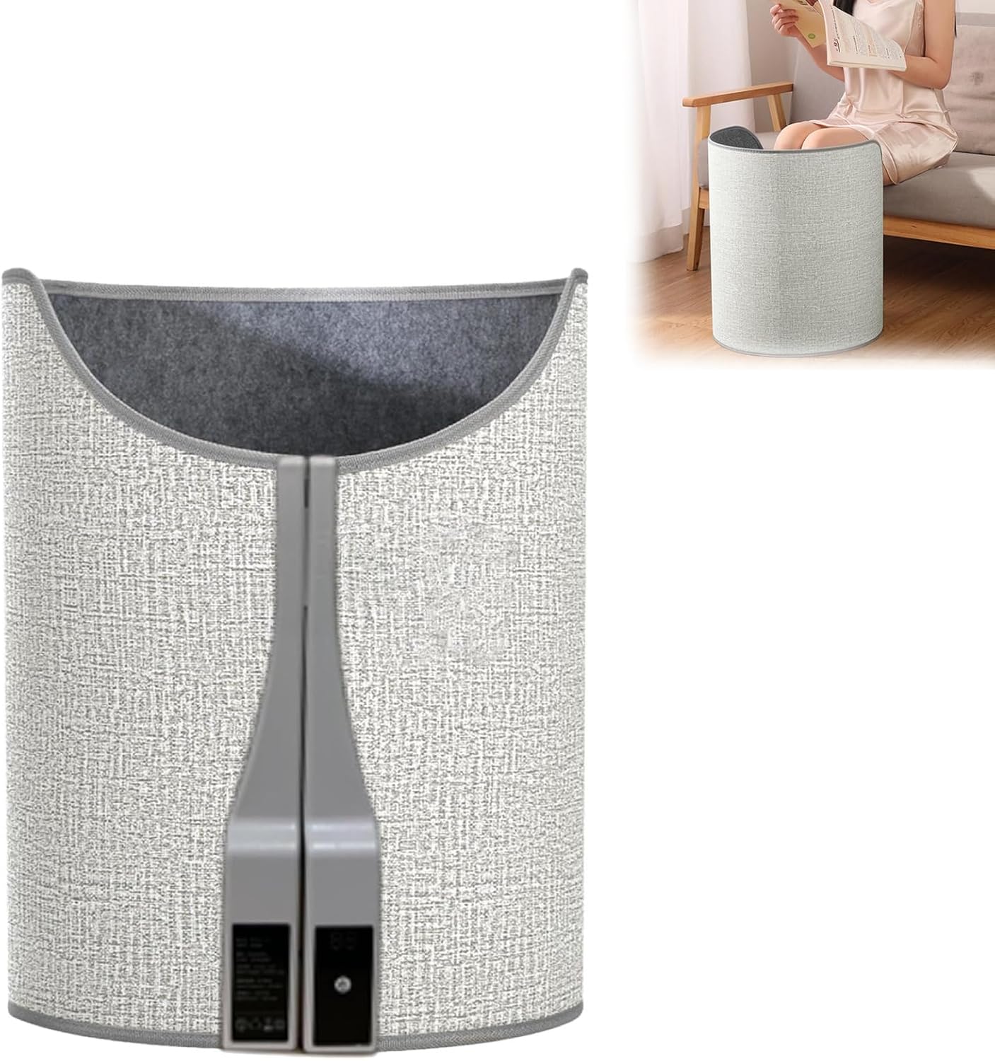 Portable Leg Warmer with Soft Blanket, Under Desk Leg Foot Knee Heater, Quiet Foot Warmer, Winter Foot Warmer, Portable Space Heater for Office and Home Color-1