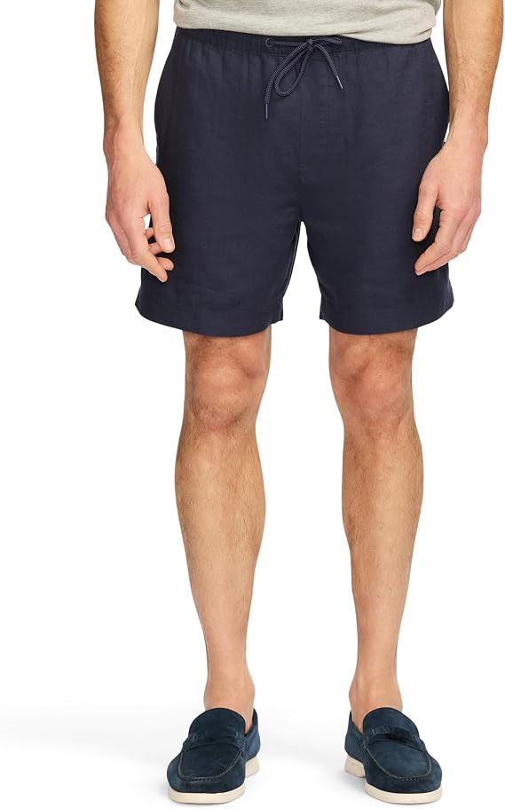 SAKS Fifth Avenue Mens LinenViscose Woven Short with FixedWaistband Drawstring