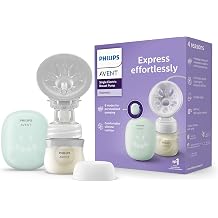 Philips Avent Essential Electric Breast Pump, Quiet and Compact Design, 4 Massages and 4 Milking Modes, SCF32311