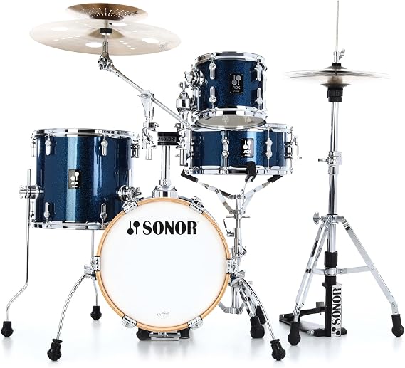 Sonor AQX Micro 4-piece Shell Pack - Blue Ocean Sparkle