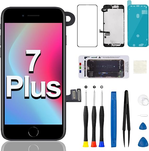 for iPhone 7 Plus Screen Replacement & Ear Speaker Front Camera Home Button