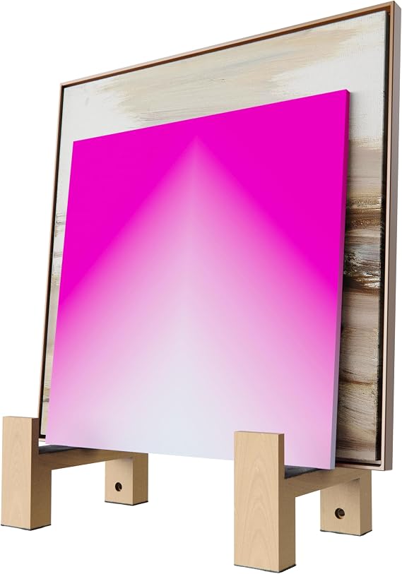 Wooden Art Canvas Holder, Wall-Mounted Painting Storage Rack with Non-Slip Pads, Protects Artwork, Canvas Board from Floor Stain, Ideal for Studios, Galleries, Artist Workshops