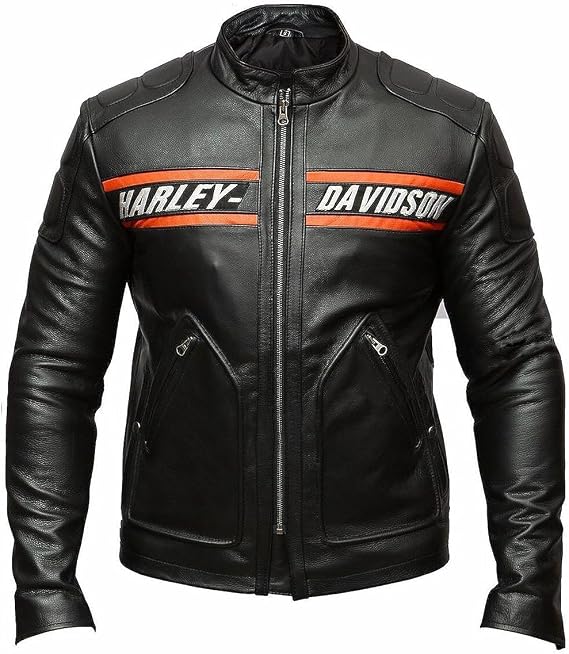 Mens Harley-D Biker Leather Jacket | Motorcycle Leather Jacket for Men
