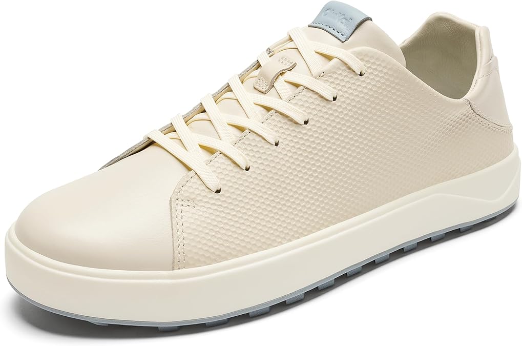 OluKai Wai'alae Men's Golf Shoes, Spikeless Golf Shoes, Supple Full-Grain Leather & Contoured Footbed, Waterproof & Stain-Resistant