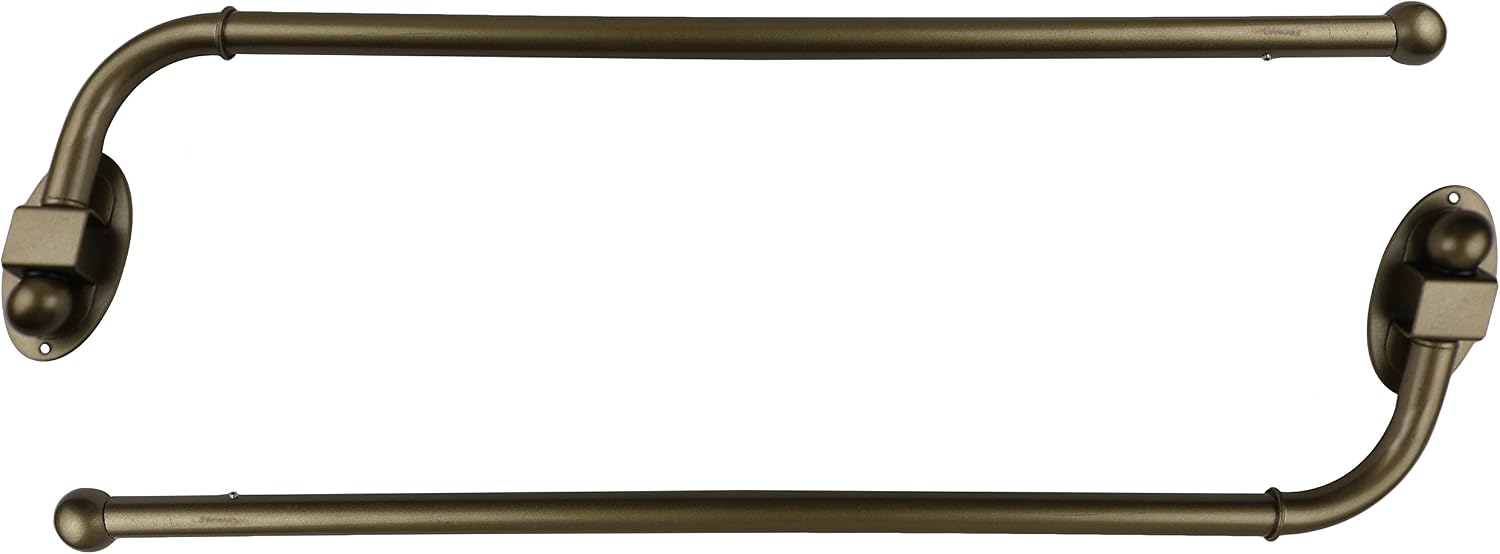 Urbanest Set of 2 Swing Arm Rods, 34-inch Diameter, 24-inch to 38-inch, Antique Gold