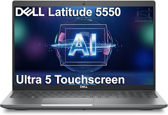Dell Latitude 5550 5000 Business AI PC Laptop, 15.6" FHD Touchscreen, Intel 12-Core Ultra 5 135H (> i7-1355U), IR Webcam, IST Computer Customized 16GB/32GB/64GB DDR5 RAM, 512GB/1TB/2TB SSD, Win 11 Pro