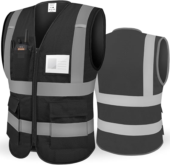 TICONN High Visibility Reflective Safety Vest for Men & Women, ANSI Class 2