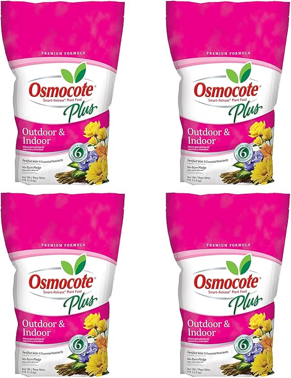 Osmocote Smart Release Plant Food Plus Outdoor & Indoor, Plant Fertilizer, 8 lbs. (4-Pack)