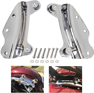 AUFER Chrome 4-Point Docking Hardware Kit Compatible with for Touring Road King Road Glide Street Glide Electra Glide 2009-2013