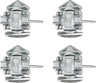 Shipping Container Manual Locks Connection Fastening Intermediate for Sea Harbor Freighter and Rail Standard Container, No Lever Required, 4 Pack