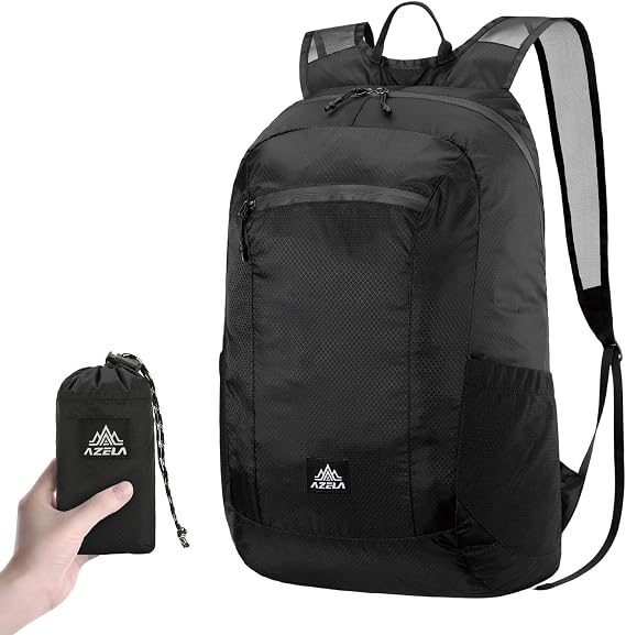 YAPJEB Lightweight Hiking Backpack, Breathable Daypack for Running Cycling Climbing Marathon Camping for Men and Women(01 Black)