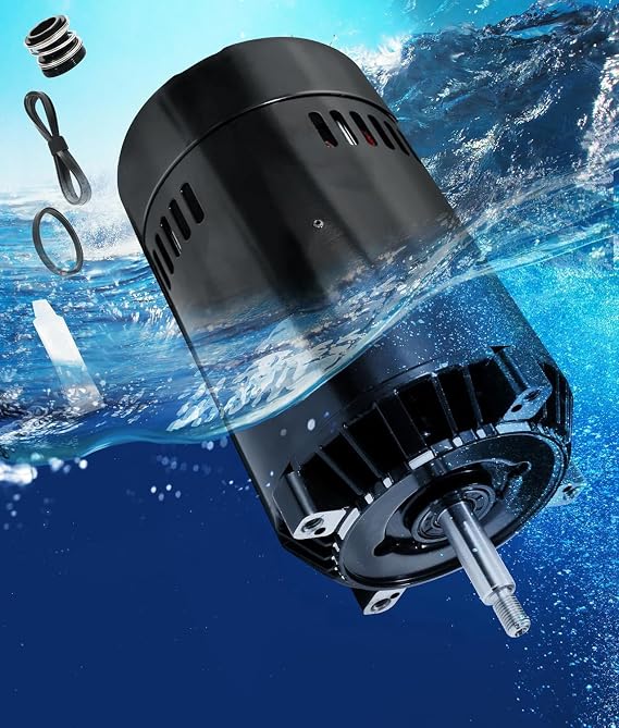 UST1072 Swimming Pool Pump Motor Kit, 3/4HP, 115/230V, Compatible with Hayward Super, Super II, Max Flow Pumps, C-Face Pool Motor for Most Pool Pumps Requiring Round Flange Motors