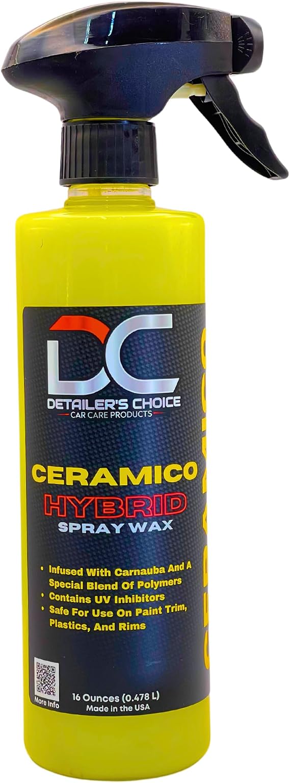 CeramicoTM Polymer Spray Wax I Carnauba and Polymer Fusion I UV Inhibitors I Paint, Plastic & Rims I 16 oz.