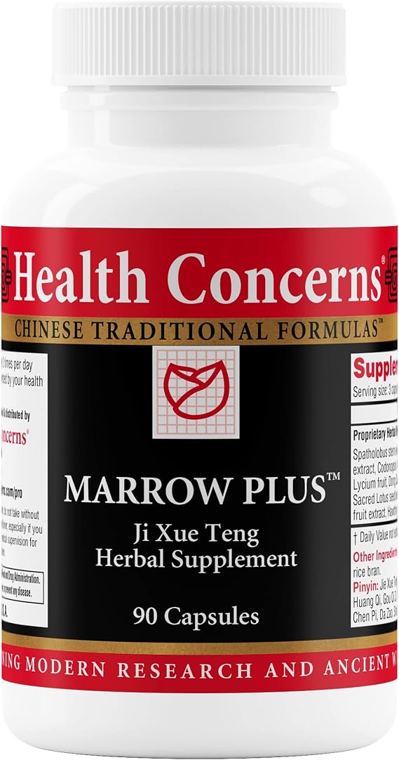 Health Concerns Marrow Plus Bone Marrow & Blood Generation Herbal Supplement Chinese Herbal Formula for Anemia, Circulation Support Astragus, Salvia, Tangerine Extracts 90 Capsules
