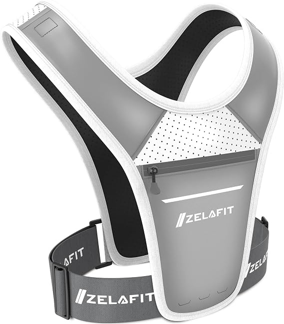 ZelaFit® Running Vest Phone Holder – Running Vest Women & Mens – Adjustable Reflective Running Phone Holder – Ultra-Lightweight Running Bag & Backpack Alternative – Waterproof Phone Pouch & Key Holder