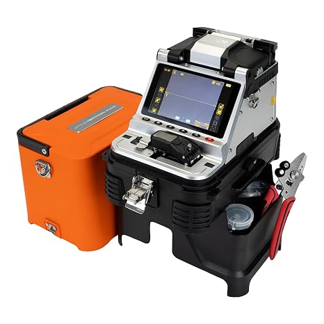 AI-20 Fusion Splicer Fiber Optic with One Step Electric Fiber Cleaver Fusion Splicing Machine Kit AI-20 Upgraded from AI-10A with 6s Splicing 15s Heating OPM VFL 7800mAh Battery