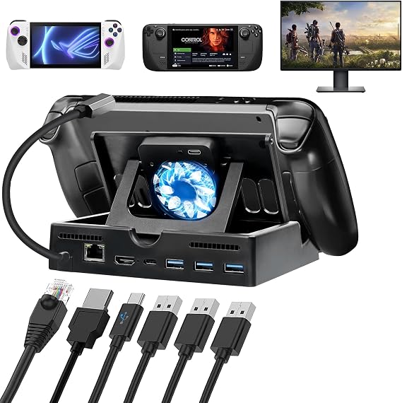 6-in-1 Docking Station with Gigabit Ethernet