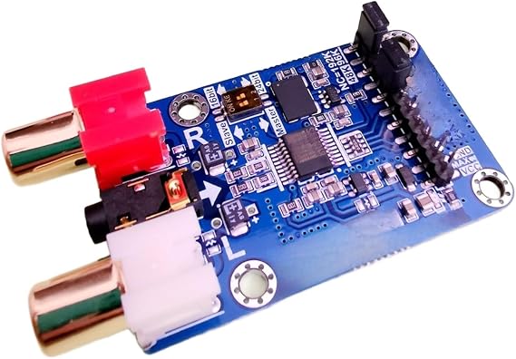 I2S Audio Capture Module,24 Bit 192K for adc Board,Master Slave Development Kit, for rca To I2S Converter,3.5mm Jack Audio Interface,High Resolution Sound Card