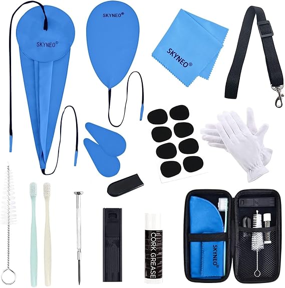 Blue Saxophone Cleaning kit, Alto Cleaning kit, Bass Clarinet Swab Kit