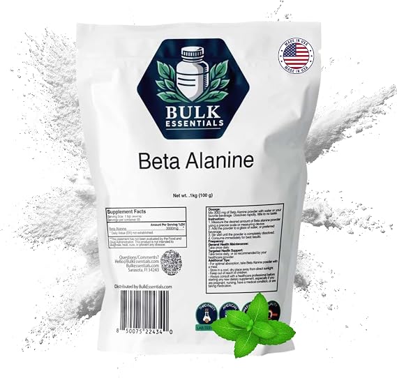 Beta Alanine Powder, Unflavored 100g Pre Workout Supplement, 3g Per Serving