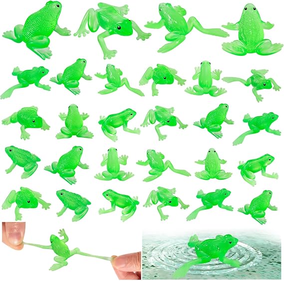 Toy Frogs for Kids, 30PCS Mini Rubber Frog | Realistic, Play Animal, Party Favors